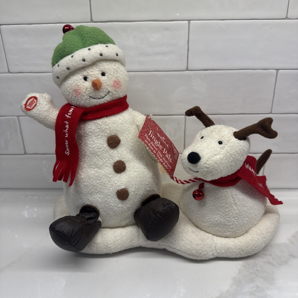 Hallmark Jingle Pals 2004 Snowman & Dog Musical Animated Tested & Working!